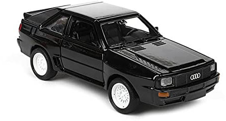 ECO Audi Sport Quattro 11,5cm Modellauto Rückzug Metall Modell Auto Spielzeugauto Knder Geschenk Fahrzeug 41 (Schwarz)