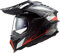 LS2 Helm Explorer Frontier MX701 Titan / Rot Größe L | Helder vizier | Crosshelme | Doppelring | Carbon | geeignet für Mofa, Moped, Motorrad, Roller
