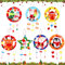 Lets Joy 7 Stück Weihnachtskränze Bastelset für Kinder, Weihnachten Filz Bastelset, Bastelset Weihnachten, DIY Weihnachtsdekoration, Weihnachten Kranz, Weihnachts Basteln Anhänger Geschenk