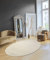 Mia´s Teppiche Taos kuscheliger Kurzflor Teppich, Anti-Rutsch Unterseite, Waschbar bis 30 Grad, Super Soft, Felloptik, Creme, 140 x 200 cm oval