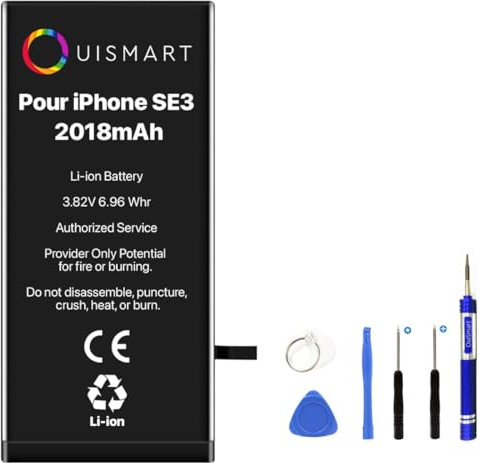 OUISMART® KIT Batterie pour IPHONE (avec Kit Outils, iPhone SE 2022)