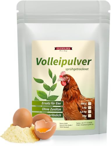 Feinwälder® Poudre d'œufs entiers/poudre d'œufs de poule/substitut d'œufs pour la cuisine et la pâtisserie/nourriture sèche longue durée dans un sac refermable (1 kg)