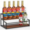 THYGIFTREE Kaffeesirup-Organizer, 2-stöckig, 10 Sirupflaschen, Ständer für Kaffeebar, Aufbewahrungsregale für Sirup, Wein, Dressing für Küche, Kaffeestation