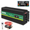 JIGUUN 3000W Wechselrichter Spannungswandler 12V auf 230V Reiner Sinus mit LCD-Anzeige,Drahtlose Fernsteuerung,2 EU Steckdosen,1 USB,Spitzenleistung 6000W