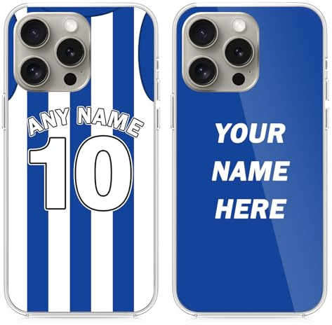 LucBuy Personalisierte Handyhülle mit Name und Nummer, Benutzerdefinierte Jersey Schutzhülle Kompatibel mit iPhone 15 14 12 13 11 Pro Max XR 6 7 8 Plus,Personalisierte Ball Sport Fan Handyhüllen (B1)