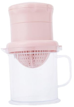 KICHOUSE Exprimidor Manual Multifuncional Para Frutas y Verduras Prensa De Jugos y Ecológica Accesorio De Cocina Práctico Para y Naranjas Rosa