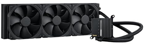 ProArt LC 420 All-in-one CPU Liquid Cooler with Illuminated System Status Meter and Three Noctua NF-A14 industrialPPC-2000 PWM 140mm Radiator Fans