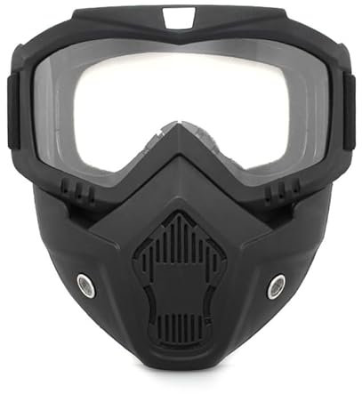 LEJUNJIE Taktische Airsoft Maske schützende Vollgesichtsmaske für CS Paintball Halloween Cosplay Radfahren Party, einstellbare Winddichte Outdoor Anti-Fog Gesichts Maske