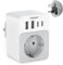 TESSAN Reiseadapter UK, 20W Reiseadapter Typ G mit 2 USB C und 2 USB A, 3250W Adapter England Deutschland Stecker, Schnellladung für Phone, Adapter für Großbritannien Irland Schottland
