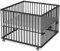 Sämann Laufstall Baby 100x100 cm mit Matratze SleepPlus und 3 Schlupfsprossen| TÜV geprüft 2024 | stufenlos höhenverstellbar | Laufgitter Premium | Babybett aus Holz | Krabbelgitter Black Edition
