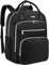CAFELE Sac à dos d'ordinateur portable de 17,3 pouces pour les femmes, sac à dos noir de voyage imperméable, infirmière de professeur d'affaires, sac d'ordinateur