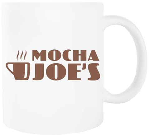 Jinbetee Mocha Joes Mug Blanc Ceraminc Gobelet à Boire