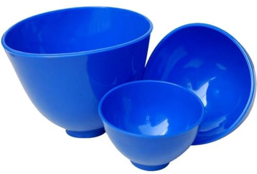 3pcs Flexible Rubber Mixing Bowls,Dental Rubber Plastic Spatulas for Alginate and Plaster Materials