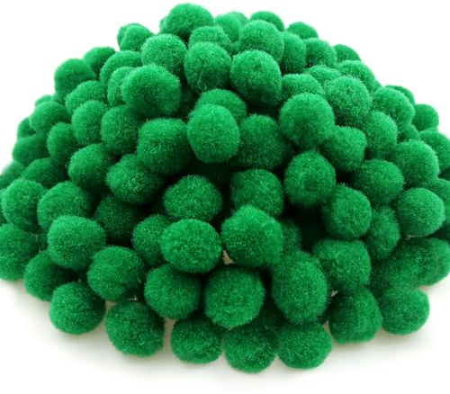 TOAOB 300 Stück Pompons 25 mm Grün Pompom Flauschigen Plüsch set Bälle Kunst Bommel für Lustige DIY Kreative Handwerk