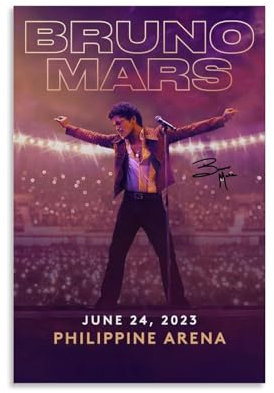 JHSO Poster, Motiv: Bruno Mars, Sänger, Songwriter, künstlerische Persönlichkeit, Tour-Poster, dekorative Malerei, Leinwand, Wandposter und Kunstdruck, moderne Familienschlafzimmer-Dekoration, Poster,