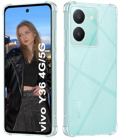 ISOI - Funda Compatible con Vivo Y36 4G, con Parachoques de Airbag a Prueba de Golpes Protección Completa,Carcasa Protectora de Silicona TPU Suave Ultrafino - Transparente