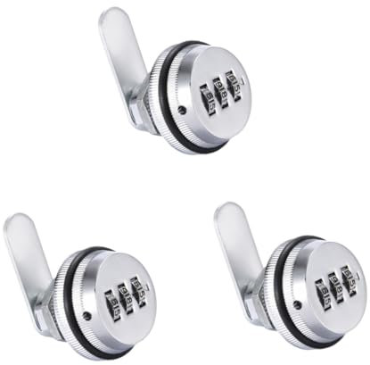 OSALADI 3 Pz Parola D'ordine Camera Lucchetto a Combinazione Serratura a Camma Per Armadio Serrature Di Sicurezza Dell'armadio Serratura a Camma Dell'armadio Di Sicurezza Porta Blindata