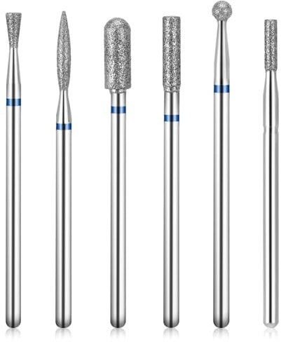6pcs Cuticle Drill Bit, Nail Drill Bits Diamond Nail Drill Bits Set Cuticle Bit for Nail Drill Carbide Cuticle Ball Drill Bit Manicure Pedicure Remover Tools for Electric Nail File Machine