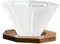 perfk Taza de café de origami, taza de café con gotero y soporte de madera de, cafetera de goteo portátil, liviana y resistente, taza de filtro de, Claro