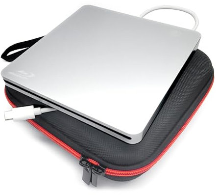 Portable External 3D Blu-ray Player/Burner USB-C SuperDrive +Carry Case, for Apple Laptop MacBook Mac Pro Air Mini M1 M2 M3 13 15 Inch, Slot-in BD-RE DVD/CD RW Writer Drive +Touch Button