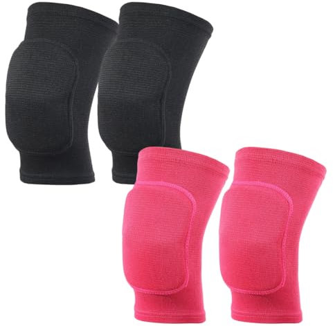 Confezione da 4 Ginocchiere, Ginocchiere morbide, Ginocchiere Pallavolo Bambina Bambini per danza dei bambini, in spugna ispessita, Adatte per Danza, Pallavolo, Basket, Ginnastica Ritmica, Calcio, M