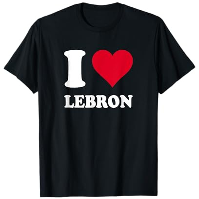 Rotes Herz Ich Liebe Lebron T-Shirt