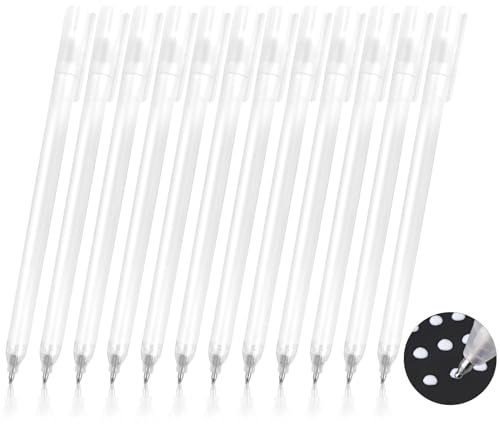 12Pcs Adhesive Glue Pens, Quick Dry Crafting Liquid Glue Sticks Pen Fine Tip Glue Pens Precision Craft Fabric Pen for Papercrafts Scrapbooking Die-Cuts Glitter Card Making School Office Supplies