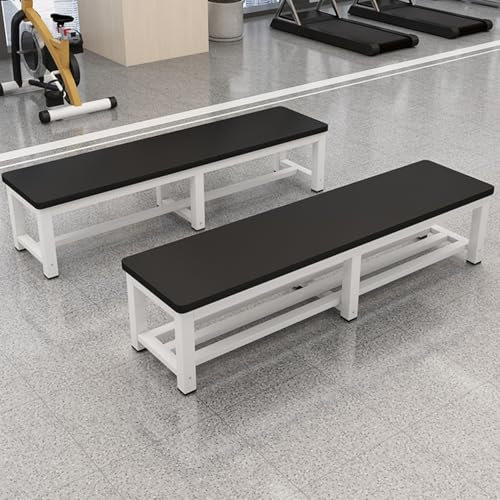 Große Ottoman-Bank mit Metallrahmen, stilvolle Bett-Aufbewahrung, vielseitige Sitzgelegenheit für drinnen und draußen, für Eingangsbereich, Esszimmer, Wohnzimmer, Flur (Schwarz, 120 x 35 cm)
