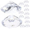 Uonlytech 12 Pièces Porte Cartes de Table Forme de Diamant Support pour Numéros et Noms Décoration pour Mariage et Événements