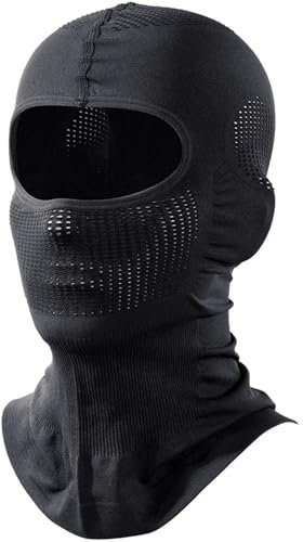 USOHJZ Fahrradmaske 2 Stück Sturmhaube, Vollgesichtsmaske, atmungsaktiv, elastisch, Gesichtsbedeckung for Sport, Wandern, Camping, Ski, Outdoor, Kopftuch, Herren Fahrrad Maske Sommer(Black)