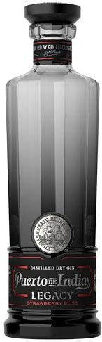 Puerto de Indias Legacy – Ginebra Seca Premium con toque de fresa – Dry Gin – 70 cl – 41º
