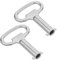 TOBBOMEY 2Pcs Multi Functional Triangle Keys for Electric Cabinet Gas Water Valve Radiator Bleeding Versatile Utility Tool for Plumbing Applications