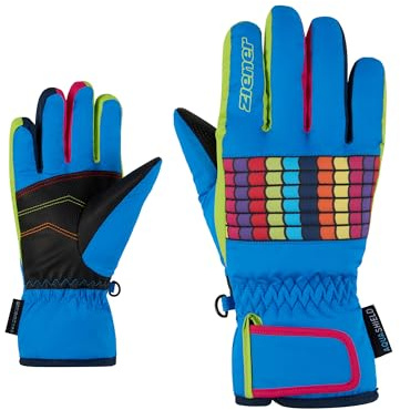 Ziener Kinder LAMIL-Z Ski-Handschuhe/Wintersport | wasserdicht, PFC frei, Persian Blue, 5