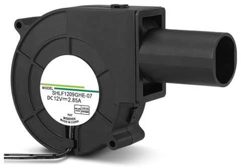 YVAAASIYC Adjustable Speed Large Air Volume Blower 220 To 12V Waste Oil Stove Firewood Turbo Fan High(With Power)
