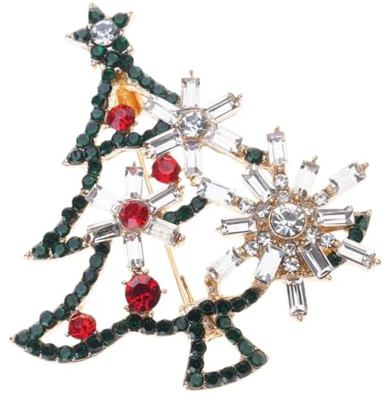 Broche D'arbre En Scintillante Bijoux En Alliage Élégants Pour Femmes Vêtements De Fête De Noël Broche De Vacances Élégante
