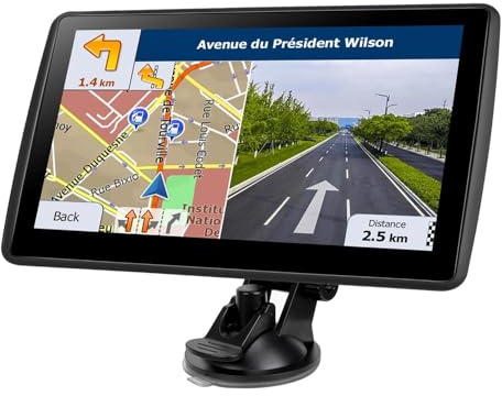 GPS Navigator for Car Truck RV, 7-Inch Car GPS with 2026 Maps Free Lifetime Updates, Voice Guidance, Speed Camera Alerts, Custom Truck Routing, Turn-by-Turn Voice Guidance