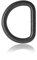 Ganzoo D - Ring Stahl, 10 Stück, 18mm Gurtmaß, Außen 24mm x 19mm, 3mm Material, Größe S, Paracord Hundehalsband, Taschen - Herstellung, Rucksack - Riemen, Nicht-rostend, Farbe schwarz matt