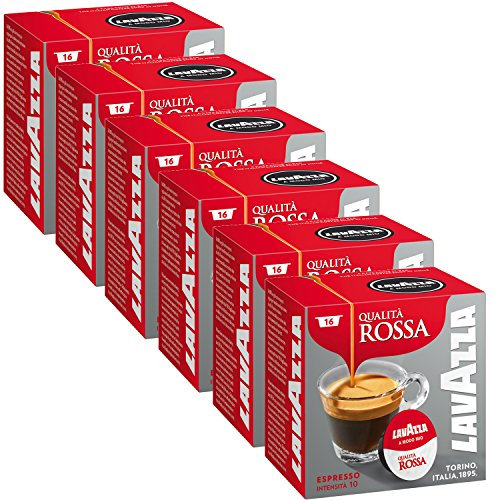 Lavazza Modo Mio Espresso Qualita Rossa 96 Capsules de Cafe Espresso, Moyenne