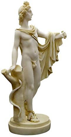Apollo Belvedere griechischer Gott der Musik nackt männlich gegossen Alabaster Statue Skulptur
