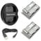 Newmowa EN-EL3 Replacement Battery (2-Pack) and Dual USB Charger for Nikon EN-EL3e and Nikon D50, D70, D70s, D80, D90, D100, D200, D300, D300S, D700