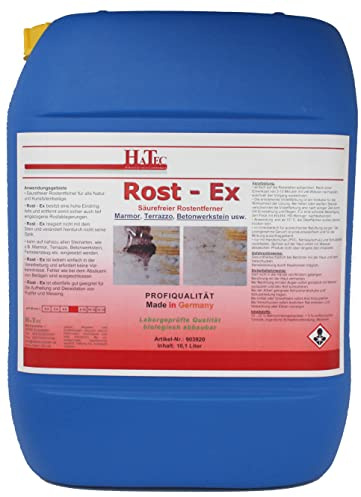 HaTec Rostentferner, Rostflecken-Entferner Marmor, Rost-Ex 10-kg Säurefreier Rostfleckentferner, entfernt mühelos Rost von, Marmor, Stein, Beton