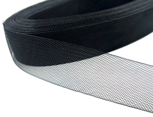 HAND® Black Nylon CRIN Trim Bridal Webbing Horses Hair Tougher Net - 50 mm W x 5 metres L