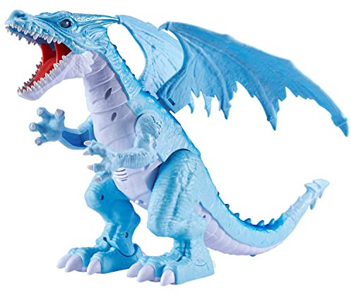 Robo Alive Eisspeiender brüllender Drache Roboterspielzeug, Elektronisches Drachenspielzeug, (Blauer Drache)
