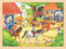Puzzle aus Holz Einlegepuzzle Reiterhof goki 96 Teile Ponyhof Holzpuzzle mit Palandi® Sticker