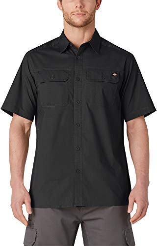 Dickies, Men's, Flex Ripstop SS Shirt Relaxed, Rinsed Black, XL