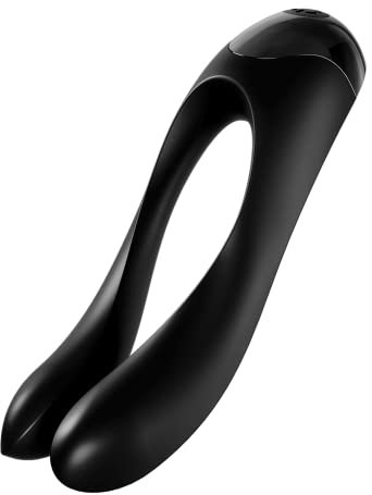 Satisfyer Candy Cane Finger-Vibrator | Innovatives Sex-Spielzeug für vielseitige Stimulation | Wiederaufladbarer Vibrator | Wasserdicht (IPX7) | Aus körperfreundlichem Silikon | Schwarz