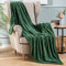 MIULEE Kuscheldecke Fleecedecke Flanell Decke Einfarbig Wohndecken Couchdecke Flauschig Überwurf Mikrofaser Tagesdecke Sofadecke Blanket Für Bett Sofa Schlafzimmer Büro 85x95Inch 220x240cm Dunkelgrün