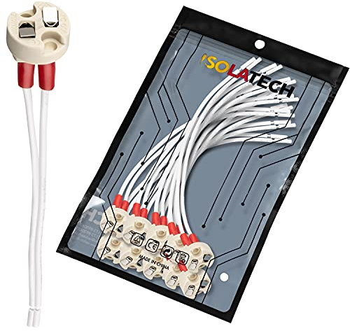 ISOLATECH 10Stk Universal Keramikfassung für MR16 MR11 GU5.3 G4 Sockel LED Energiesparlampen (max.250V/2A) Leuchtmittel Home Installation Einbau Decke Halterung Küche Badezimmer hitzebeständig