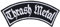 TRASH METAL Aufnäher Kutten Aufbügler Heavy Metal Patch Biker Bügelbilder Death Metal Sticker Geschenk für Metal-Fans Applikation für für alle Stoffe | 90x40mm