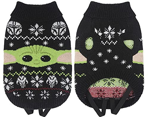 Cerdá - ForFanPets Hunde Zubehör | The Mandalorian Hundepullover mit Weihnachtsdesign - Offizielle Star Wars Lizenz